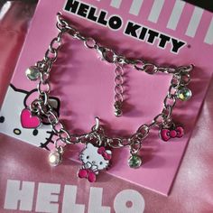 Hello Kitty Themed Jewelry, Hello Kitty Jewelry Accessory, Hello Kitty Jewelry Aesthetic, Hello Kitty Jewelry Collection, Hello Kitty Fashion Jewelry, Unique Hello Kitty Jewelry, Pink Hello Kitty Bracelet, Hello Kitty Bling Jewelry, Hello Kitty Bracelet