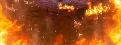 the fire is blazing and it looks like flames