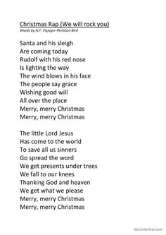 the christmas song is shown in black and white