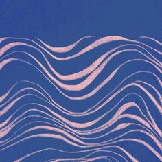 an abstract blue and pink background with wavy lines