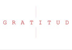 the word gratitude is written in red on a white background