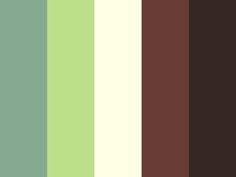 the color palette is brown, green, and white with an assortment of different shades