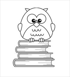 an owl sitting on top of some books
