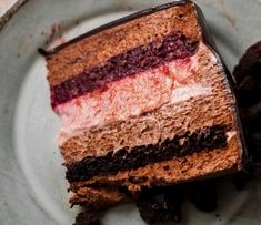 a piece of cake sitting on top of a plate