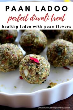 a white plate topped with balls of food