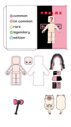 the paper doll is shown with instructions to make it