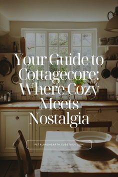 Cottagecore takes inspiration from the idyllic English countryside, blending elements of vintage aesthetics, self-sufficiency, and timeless domestic rituals. It romanticizes the idea of living harmoniously with nature, fostering a sense of nostalgia for slower, more intentional living.  In a world dominated by technology and speed, cottagecore feels like a breath of fresh air. The longing for peaceful, pastoral surroundings reflects a desire to reconnect with what truly matters — nature, creativity, and community. Cottagecore Home Inspiration, How To Cottagecore Aesthetic, Maximalist Cottagecore, How To Live A Cottagecore Life, How To Live Cottagecore, Cottagecore Aesthetic Guide, Cottagecore Aesthetic Choices, How To Live A Cottagecore Lifestyle, Cottagecore Guide