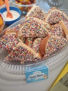 there are many different types of food on the table