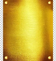 a gold metal plate with rivets on it
