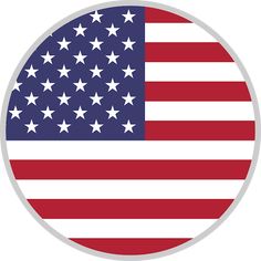 an american flag in the shape of a circle with stars and stripes on it's side