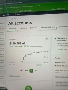 a computer screen with an ad on it's monitor and the number of accounts displayed