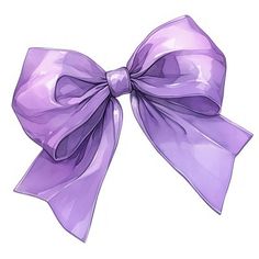 a large purple bow on top of a white background