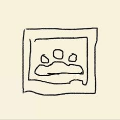 a black and white drawing of a bed