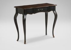 an antique console table with two drawers on one side and a drawer on the other