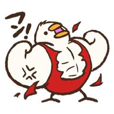 an image of a cartoon character that appears to be punching someone out with his fist