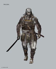 an image of a man in armor with two swords