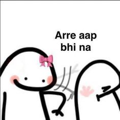 an image of two people that are touching each other's foreheads with the caption, are aap bhi na