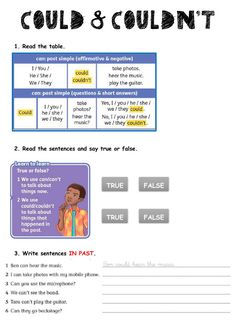 a worksheet with words and pictures on it