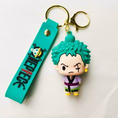 a key chain with a cartoon character on it