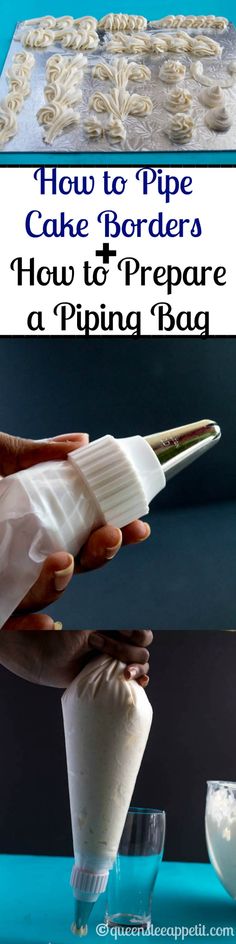 how to pipe cake borders with flour and prepare it