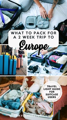 what to pack for a 2 - week trip to europe with suitcases and luggage