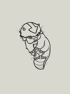 a black and white drawing of a person with a hat on his head, holding a rosary