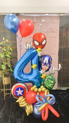 Avengers Theme Party, Personalised Balloons, Balloon Backdrop, Birthday Party, Decor, Gift Ideas, Balloon Bouquet