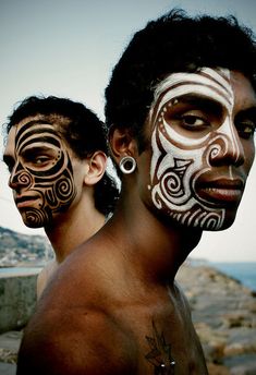 Cultural Face Paint, Malakai Black Face Paint, Polynesian Face Paint, Haka Face Paint, Fijian Face Paint, Traditional Hawaiian Face Paint, Buddhist Face Paint, Malagasy Face Paint, Caribbean Face Paint