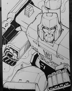 Reposting: @cwc_artist  -  An eternity? I would have waited... #transformers #megatron #g1 #Decepticon #inks #drawing #comics #micron #hasbro #brushpens Megatron Classic, Megatron Draw, Transformers One Megatron Drawing, Transformers G1 Drawing, Hard Line Drawing, Optimus G1, Megatron Reference, Transformers Drawings, Megatron G1 Reference