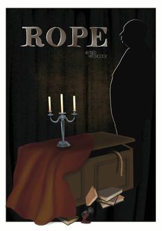 a man standing next to a table with candles on it and a book in front of him