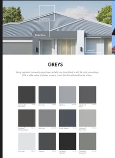 the greys color scheme is shown in two different colors
