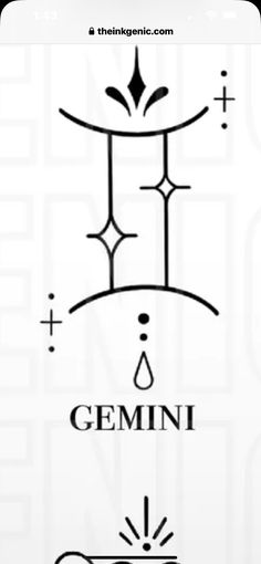 an image of the symbols for gemini and other things that are on display