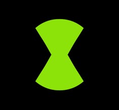 a black and green icon with an x in the middle on a white back ground