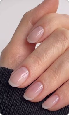 Barely French Nails, Sheer French Nails, Barely There French Nails, Sheer Pink French Tip, Natural Nails Ombre French, Natural French Tips, Sheer French Tip, Natural Nail Pink French Tip, Natural French Tip