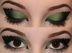 Scale Eye Makeup, Dragon Eye Makeup, Dragon Eye Makeup Halloween, Dinosaur Eye Makeup, Dragon Scale Makeup, Makeup Scales, Green Dragon Makeup, Green Snake Makeup, Green Fantasy Makeup