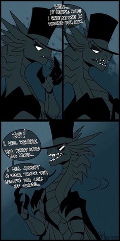 a comic strip with an image of a man in top hat