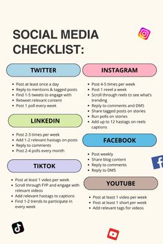 the social media checklist for bloggers to follow on their twitter account, and how they use it
