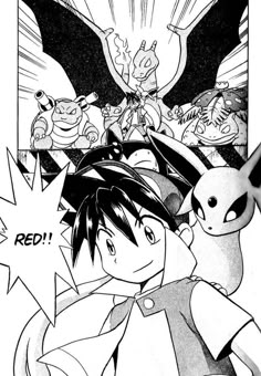 an image of pokemon and their friends in black and white