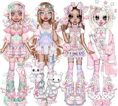 Outfit Adopts, Everskies Cutecore, Gyaru Everskies Outfit, Pink Adoptable Outfit, Gyaru Everskies, Everskies Gyaru Outfits, Everskies Cluttered Outfit, Fairy Kei Skirt, Kawaii Everskies