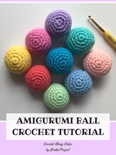 crochet amigurmi ball pattern with text overlay