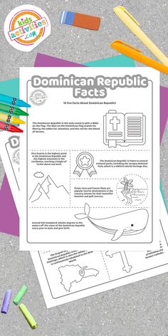 an image of some crayons and markers on top of a sheet of paper