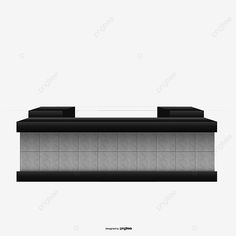 a black and white drawing of a counter top with two shelves on each one side
