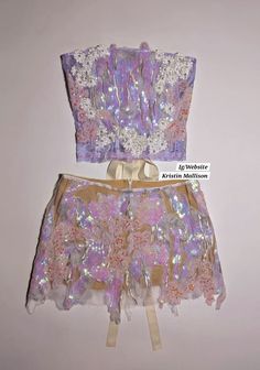 #fairycore #fashiongoals #sequins Glitter Fairy Outfit, Sparkly Fairy Outfit, Hand Embellished Fitted Festival Sets, Sequin Fairy Costume, Sparkling Fairy Jewelry, Festival Silk Sets Embellished, Designer Festival Sets With Sequins, Fitted Hand Embellished Sets For Festivals, Sparkly Set