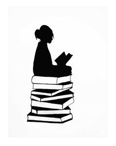 Read! read! read! READ and groe Reader Silhouette, Silhouette Reading Book Logo, Reading Silhouette, Silhouette Of Someone Reading, Silhouette Reading Art, Black And White Book Lover Art, People Reading Silhouette, Silhouette Reading Books Illustration, Children Reading Silhouette
