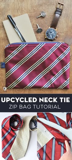 the zippered neck tie pattern is easy to sew and can be used as an accessory