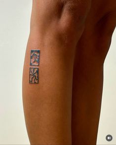 a person with a tattoo on their leg