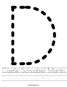 trace the letter d worksheet