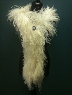 Ostrich feather boa Ostrich Feathers Fashion, 1920s Fashion Feather Boa, Vintage Feather Boa Styles, Flapper Boa, Flapper Feather Boa, 1920s Boa, 1920s Feather Boa, 70s Feather Boa, Black Feather Boa