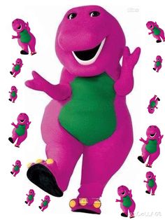 an image of a cartoon character that appears to be in the middle of many other characters