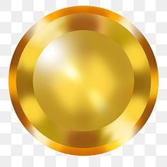 a shiny gold button on a white background png clipart free for personal use